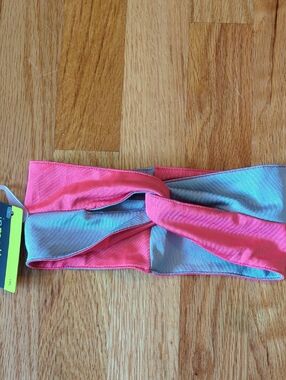 Pink and Grey Knot Headband